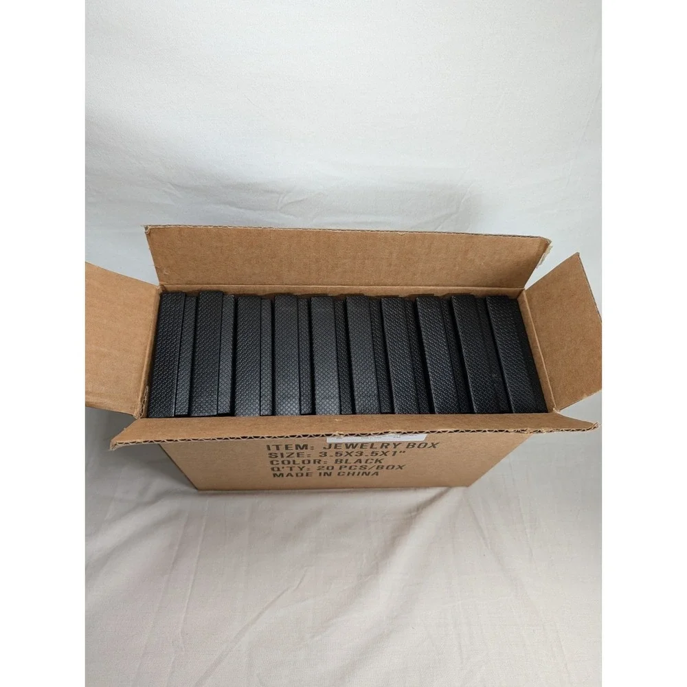Jewelry Gift Boxes Black With Lids  3.5'x3.5